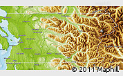 Physical Map of Snohomish County