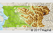 Physical Map of Snohomish County, shaded relief outside