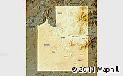 Physical Map of Spokane County, darken