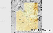 Physical Map of Spokane County, desaturated