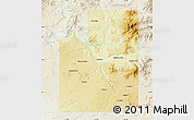 Physical Map of Spokane County, lighten
