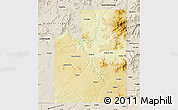 Physical Map of Spokane County, shaded relief outside