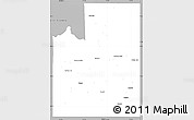 Gray Simple Map of Spokane County