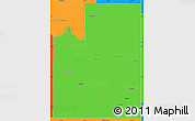 Political Simple Map of Spokane County