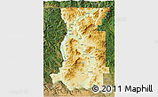 Physical 3D Map of Stevens County, satellite outside