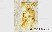 Physical 3D Map of Stevens County, shaded relief outside