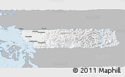 Gray 3D Map of Whatcom County, single color outside