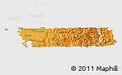 Political 3D Map of Whatcom County, cropped outside