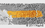 Political 3D Map of Whatcom County, desaturated