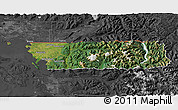 Satellite 3D Map of Whatcom County, darken, desaturated