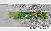 Satellite 3D Map of Whatcom County, lighten, desaturated