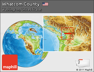 Physical Location Map of Whatcom County