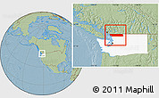Savanna Style Location Map of Whatcom County, highlighted parent region, hill shading