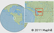 Savanna Style Location Map of Whatcom County, hill shading