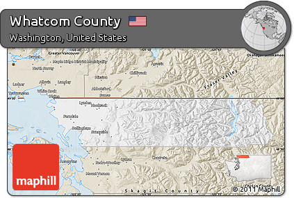 Classic Style Map of Whatcom County