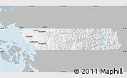 Gray Map of Whatcom County, single color outside