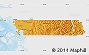Political Map of Whatcom County, single color outside