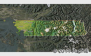 Satellite Map of Whatcom County, darken, semi-desaturated