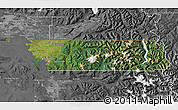 Satellite Map of Whatcom County, desaturated