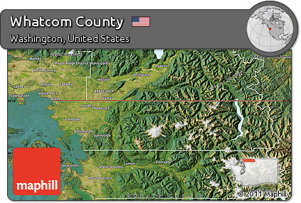 Satellite Map of Whatcom County