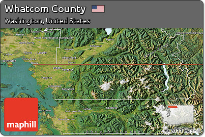 Satellite Map of Whatcom County