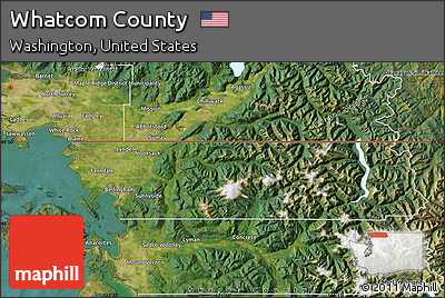Satellite Map of Whatcom County