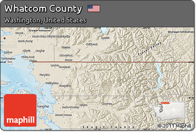 Shaded Relief Map of Whatcom County