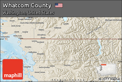 Shaded Relief Map of Whatcom County