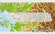 Shaded Relief Map of Whatcom County, physical outside
