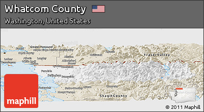 Classic Style Panoramic Map of Whatcom County