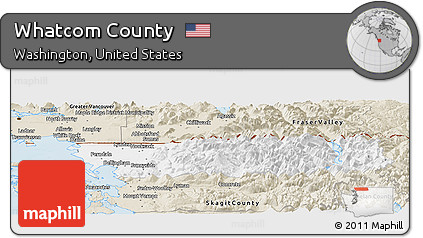 Classic Style Panoramic Map of Whatcom County