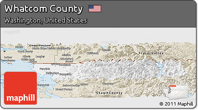 Classic Style Panoramic Map of Whatcom County