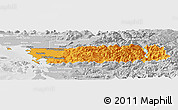 Political Panoramic Map of Whatcom County, lighten, desaturated