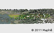 Satellite Panoramic Map of Whatcom County, semi-desaturated