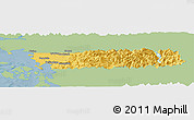 Savanna Style Panoramic Map of Whatcom County, single color outside