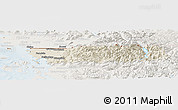 Shaded Relief Panoramic Map of Whatcom County, lighten