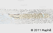 Shaded Relief Panoramic Map of Whatcom County, lighten, semi-desaturated