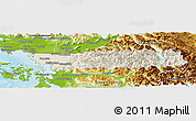 Shaded Relief Panoramic Map of Whatcom County, physical outside