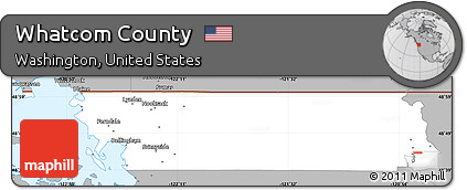 Gray Simple Map of Whatcom County