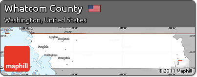Gray Simple Map of Whatcom County