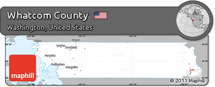 Gray Simple Map of Whatcom County, single color outside