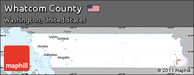 Gray Simple Map of Whatcom County, single color outside