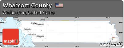 Gray Simple Map of Whatcom County, single color outside