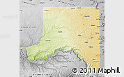 Physical Map of Whitman County, desaturated