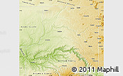 Physical Map of Whitman County