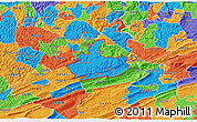 Political 3D Map of ZIP code 24740