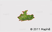 Satellite 3D Map of ZIP code 24740, cropped outside