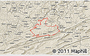 Shaded Relief 3D Map of ZIP code 24740