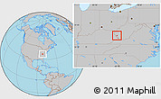 Gray Location Map of ZIP code 25671