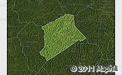 Satellite Map of Gilmer County, darken
